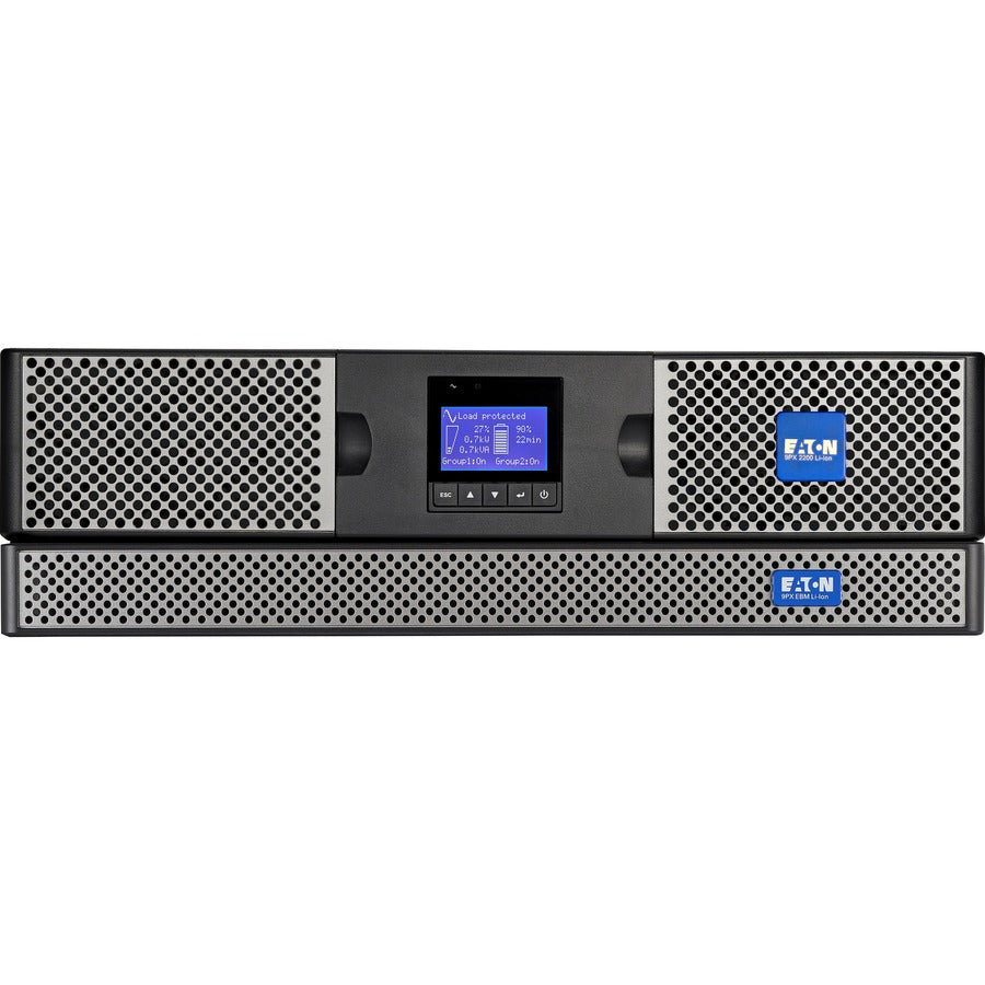 Eaton 9PX 2200VA 2000W 208V Online Double-Conversion UPS - L6-20P, 8 C13, 2 C19 Outlets, Lithium-ion Battery, Cybersecure Network Card Option, 2U Rack/Tower - Battery Backup 9PX2200GRT-L