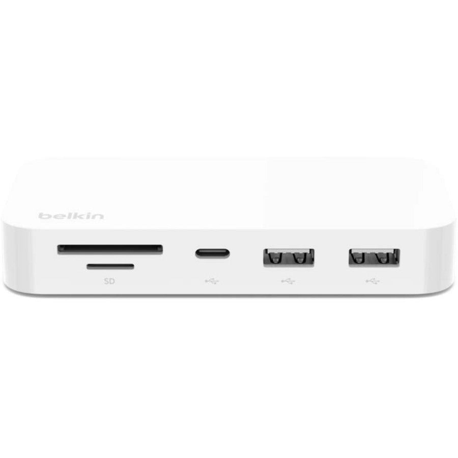Belkin USB-C 6-in-1 Hub with Mount - USB-C Docking Station with Micro SD Card Reader - Compatible w/ MacBook, Chromebook INC011TTWH