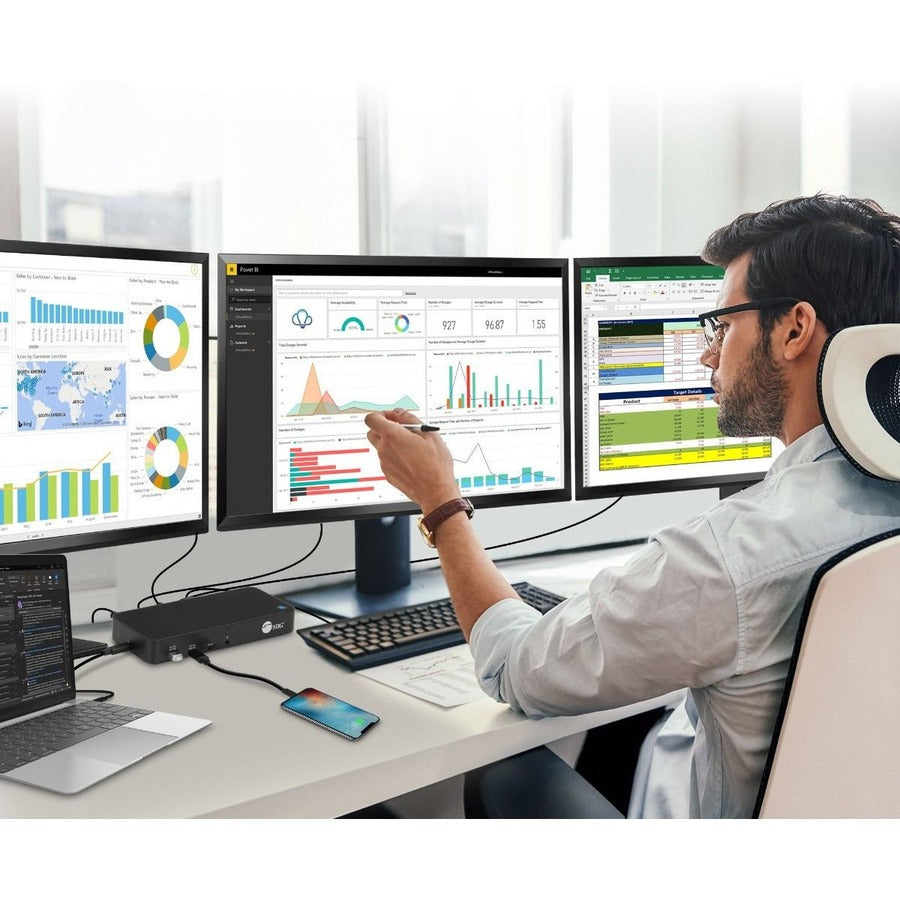 SIIG Triple Hybrid 4K Video Docking Station with PD Charging JU-DK0P11-S1