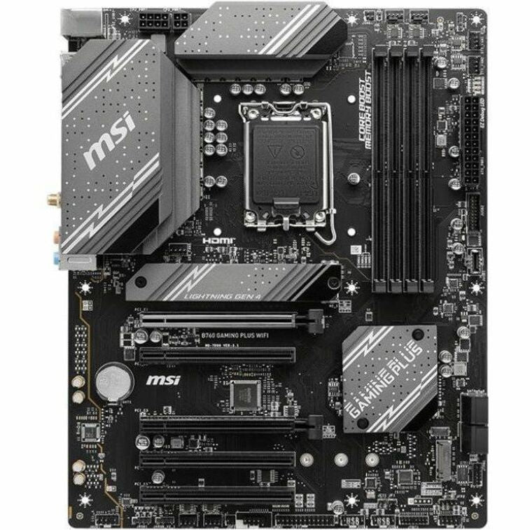 MSI B760 GAMING PLUS WIFI Gaming Desktop Motherboard - Intel B760 Chipset - Socket LGA-1700 - ATX B760GPWIFI