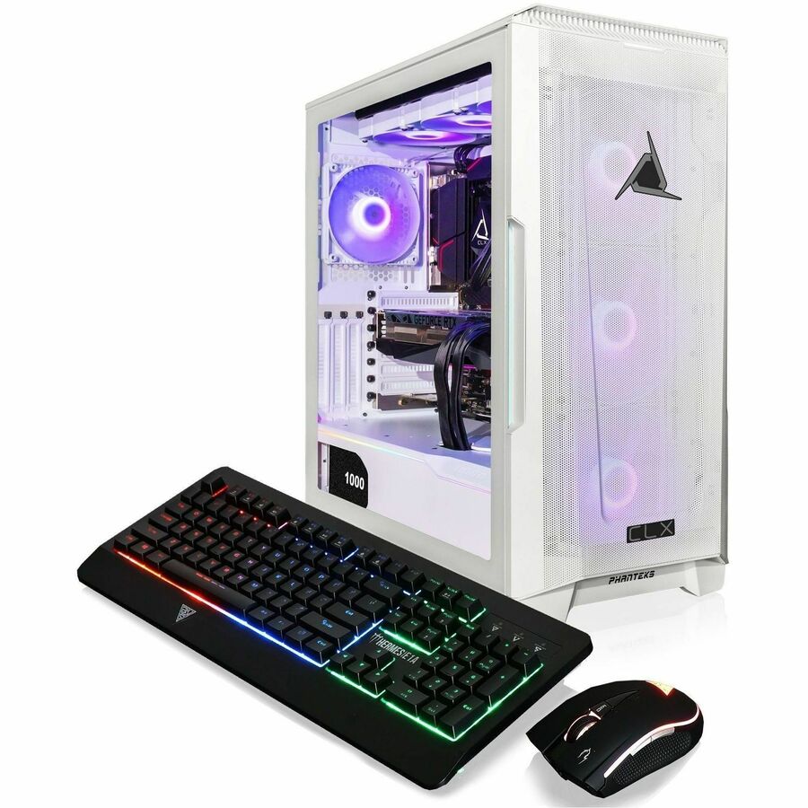 CLX SET Gaming Desktop - Liquid Cooled AMD Ryzen 9 7950X 4.5GHz 16-Core Processor, 64GB DDR5 Memory, GeForce RTX 4090 24GB GDDR6X Graphics, 1TB SSD, 6TB HDD, WiFi, Windows 11 Home 64-bit TGMSETRTH2A04WM