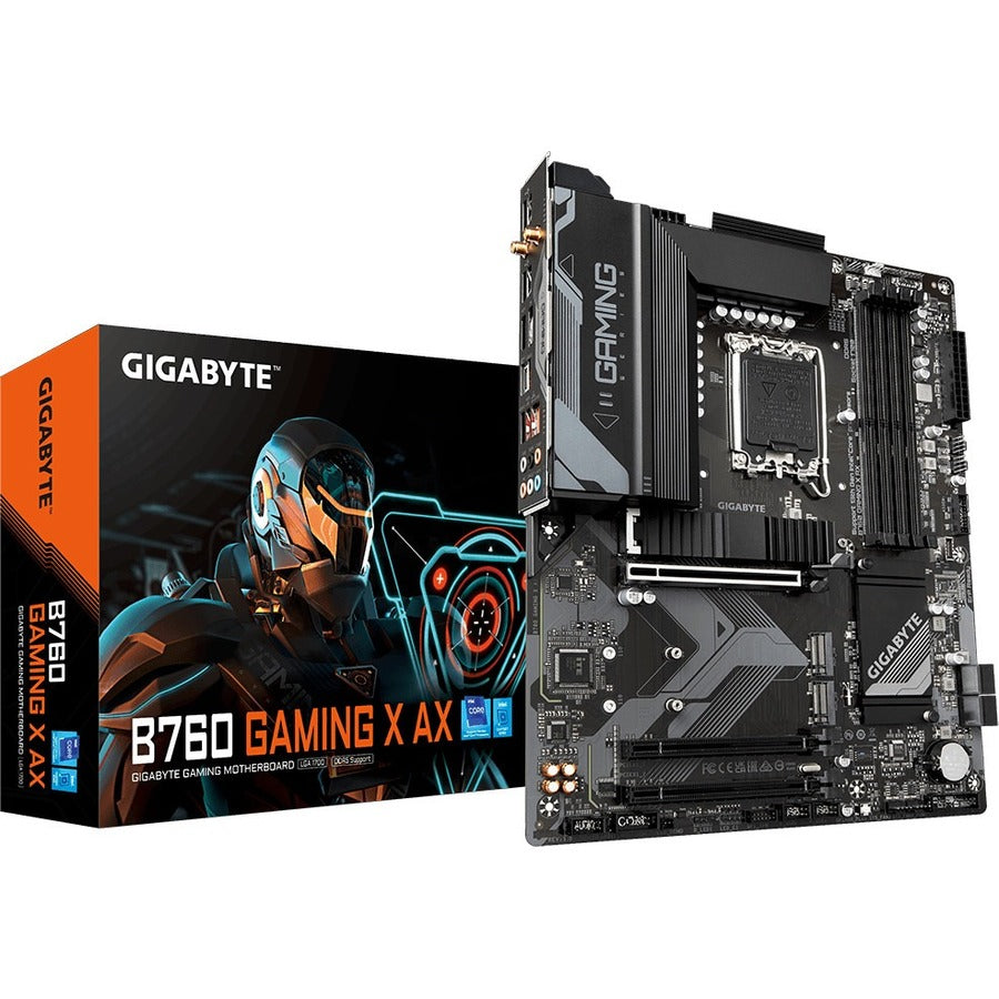 Gigabyte Ultra Durable B760 GAMING X AX Gaming Desktop Motherboard - Intel B760 Chipset - Socket LGA-1700 - ATX B760 GAMING X AX