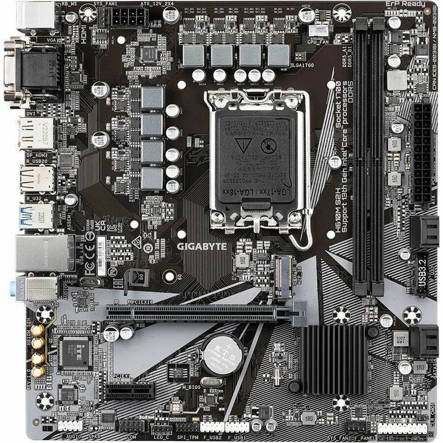 Gigabyte Ultra Durable H610M S2H Gaming Desktop Motherboard - Intel H610 Chipset - Socket LGA-1700 - Micro ATX H610M S2H