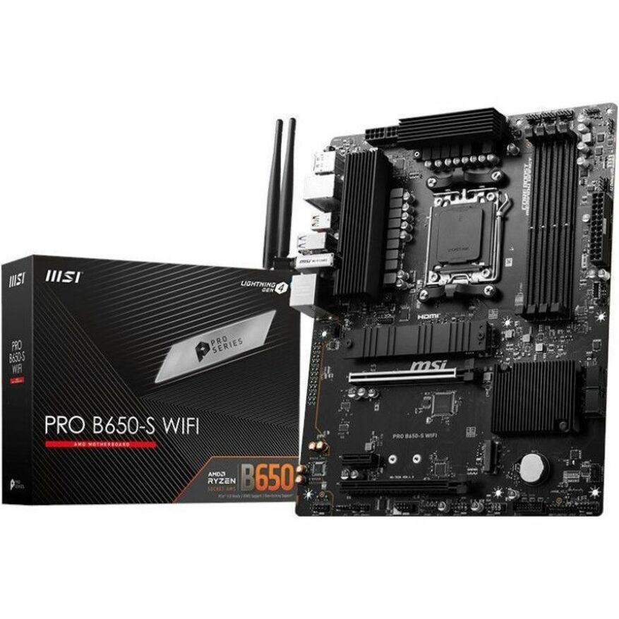 MSI PRO B650-S WIFI Desktop Motherboard - AMD B650 Chipset - Socket AM5 - ATX PRO B650-S WIFI