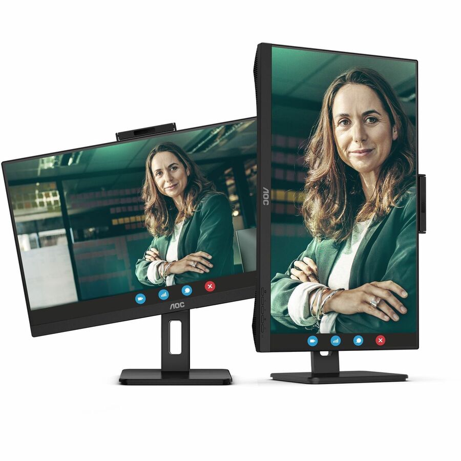 AOC Q27P3CW 27" Class Webcam UW-UXGA LCD Monitor - 16:9 - Textured Black Q27P3CW