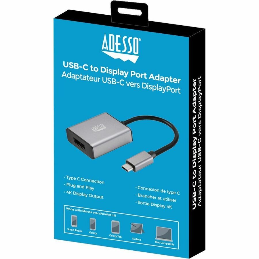 Adesso AUH-4035 7 in 1 Docking Station, Supports USB C to x1 4K HDMI, 3x USB-A 3.2, 1x PD, 1x Micro SD, 1x SD Card AUH-4035