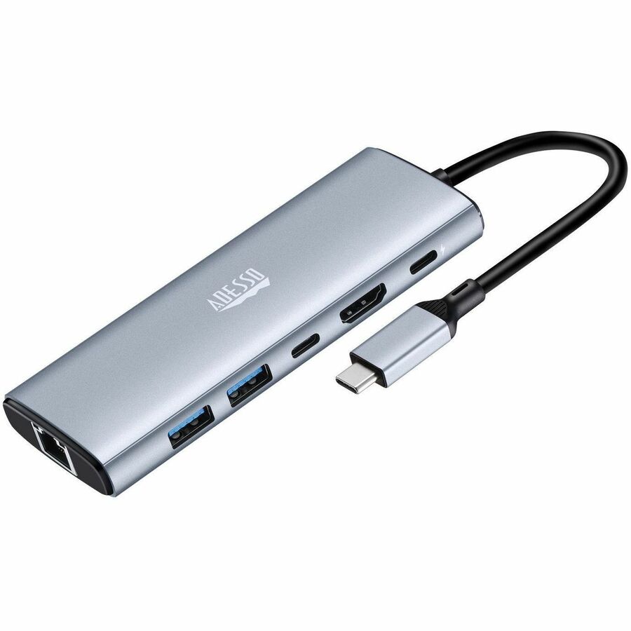 Adesso AUH-4035 7 in 1 Docking Station, Supports USB C to x1 4K HDMI, 3x USB-A 3.2, 1x PD, 1x Micro SD, 1x SD Card AUH-4035