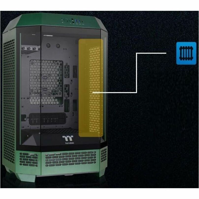 Thermaltake The Tower 300 Racing Green Micro Tower Chassis CA-1Y4-00SCWN-00