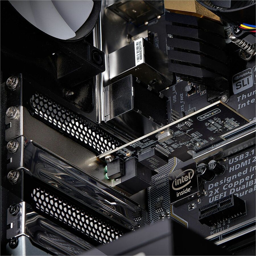 StarTech.com 1-Port 2.5G NBASE-T PCIe Network Card, Computer Network Interface Card, Intel®I225-V; Single-Port Ethernet, Multi-Gigabit NIC PR12GI-NETWORK-CARD