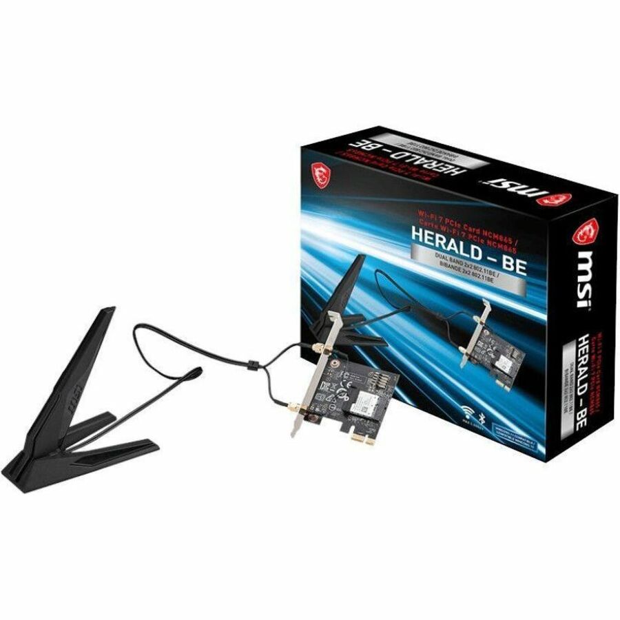 MSI HERALD-BE NCM865 IEEE 802.11be Bluetooth 5.4 Tri Band Wi-Fi/Bluetooth Combo Adapter HERALDBNCM865