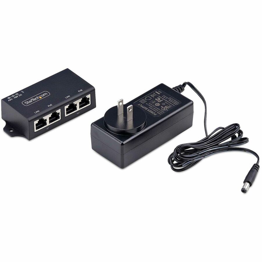 StarTech.com 2-Port PoE+ Injector, 10/100/1000Mbps, PoE/PoE+ (802.3af/802.3at), 30 Watt, 1Gbps Ethernet, Wall Mountable, Unmanaged AF221C-POE-INJECTOR