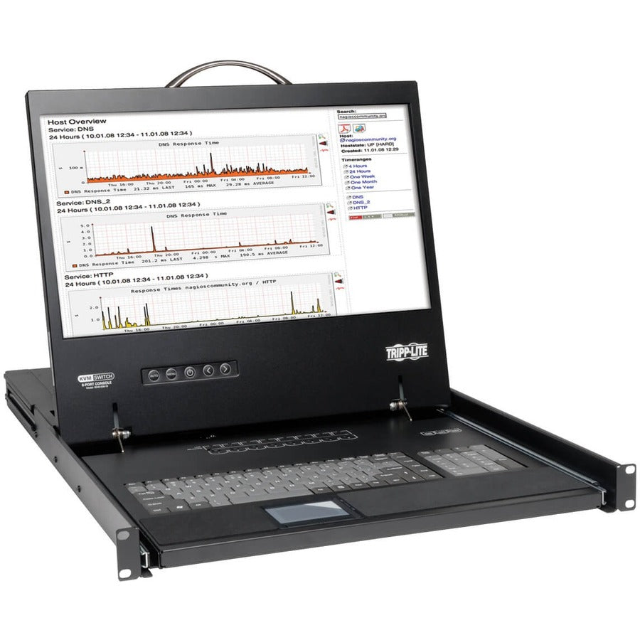 Tripp Lite by Eaton NetController 16-Port 1U Rack-Mount Console KVM Switch with 19-in. LCD, TAA B040-016-19