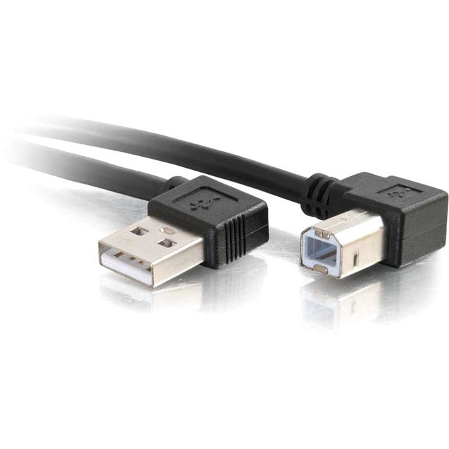 C2G 5m USB 2.0 Right Angle A/B Cable - Black (16.4ft) 28112