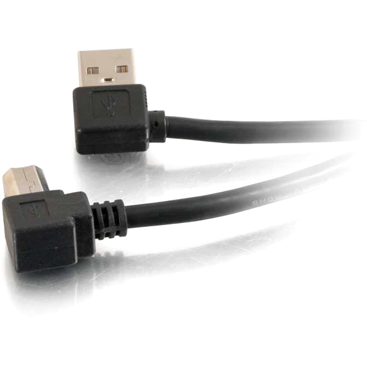 C2G 5m USB 2.0 Right Angle A/B Cable - Black (16.4ft) 28112