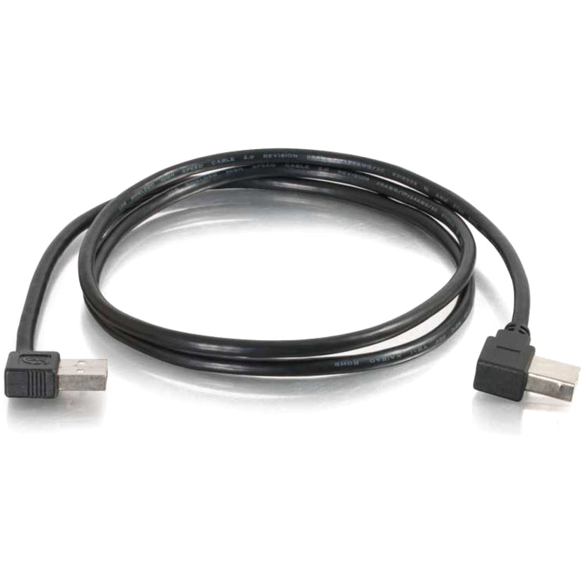 C2G 5m USB 2.0 Right Angle A/B Cable - Black (16.4ft) 28112