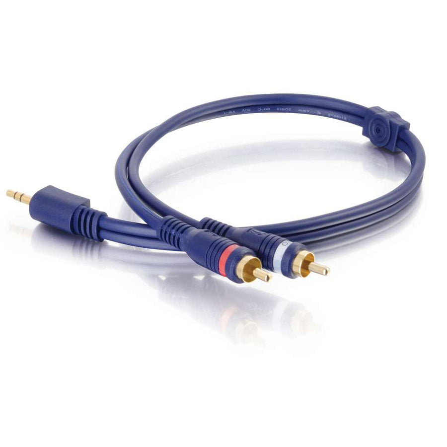 C2G 6ft Velocity One 3.5mm Stereo Male to Two RCA Stereo Male Y-Cable 40614
