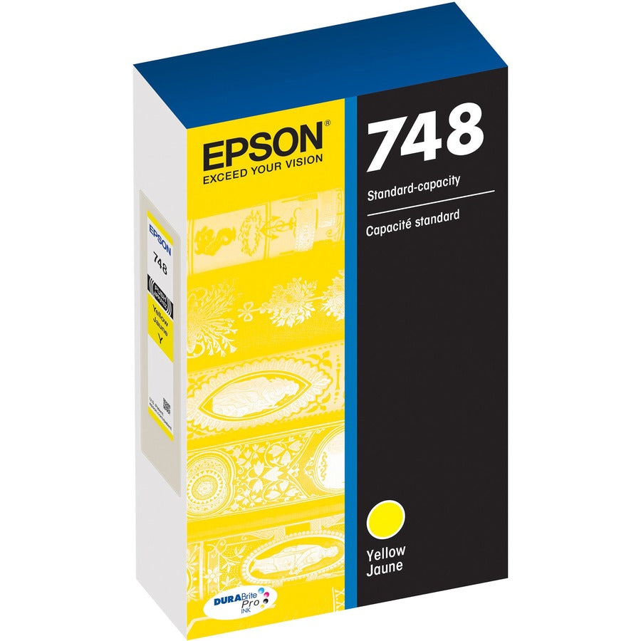 Epson DURABrite Pro 748 Original Standard Yield Inkjet Ink Cartridge - Yellow - 1 Each T748420
