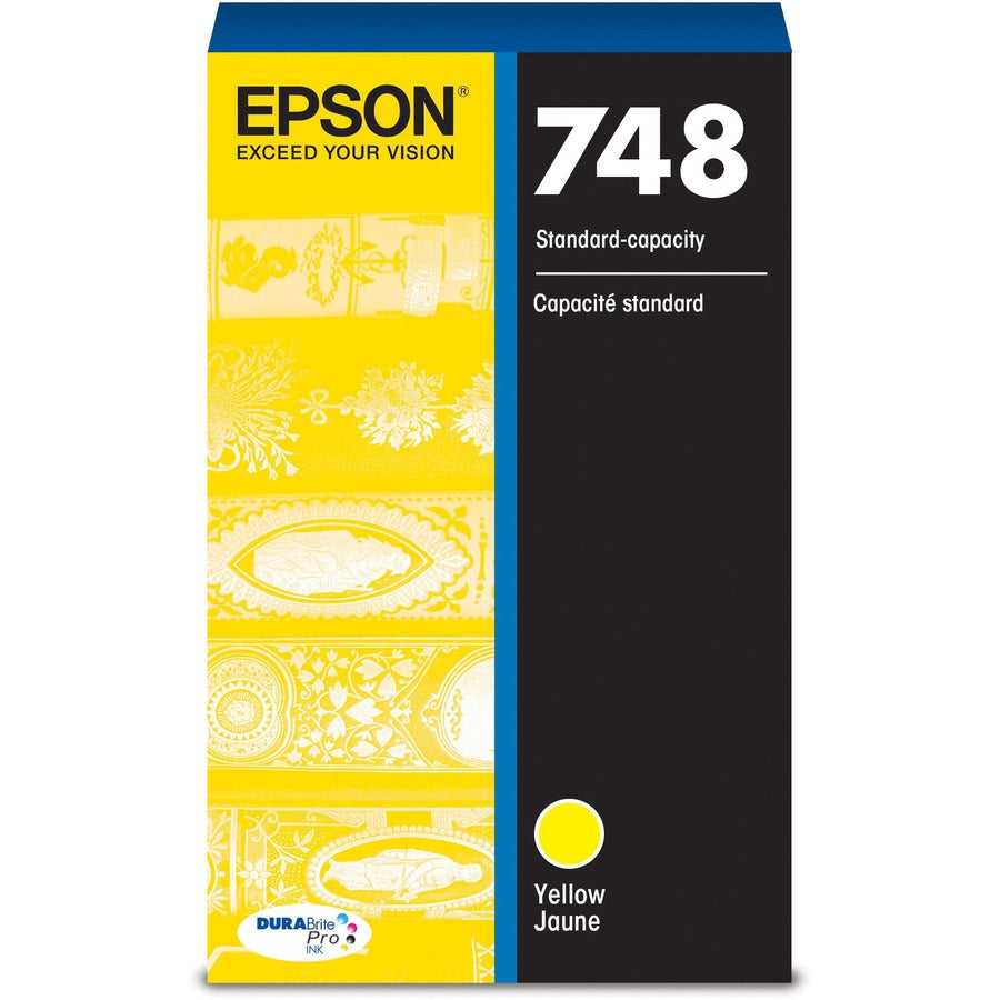 Epson DURABrite Pro 748 Original Standard Yield Inkjet Ink Cartridge - Yellow - 1 Each T748420