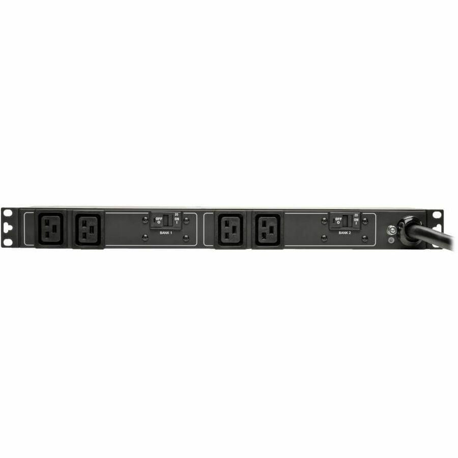 Eaton Tripp Lite Series 5.8kW Single-Phase 200-240V Basic PDU, 4 C19 Outlets, NEMA L6-30P Input, 12 ft. (3.66 m) Cord, 1U Rack-Mount PDUH30HV19