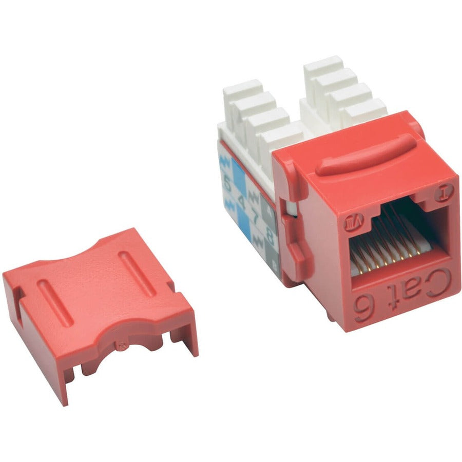 Eaton Tripp Lite Series Cat6/Cat5e 110 Style Punch Down Keystone Jack - Red, 25-Pack, TAA N238-025-RD