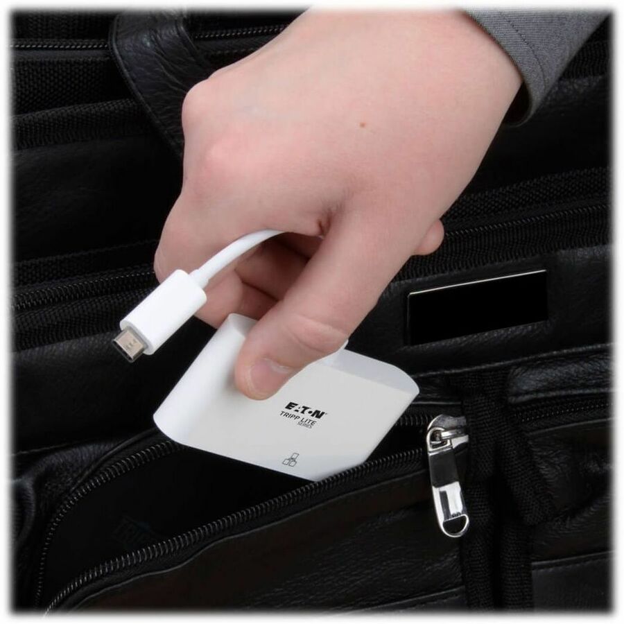 Eaton Tripp Lite Series USB-C Multiport Adapter - HDMI, USB 3.x (5Gbps) Hub Port, Gigabit Ethernet, 60W PD Charging, HDCP, White U444-06N-HGU-C