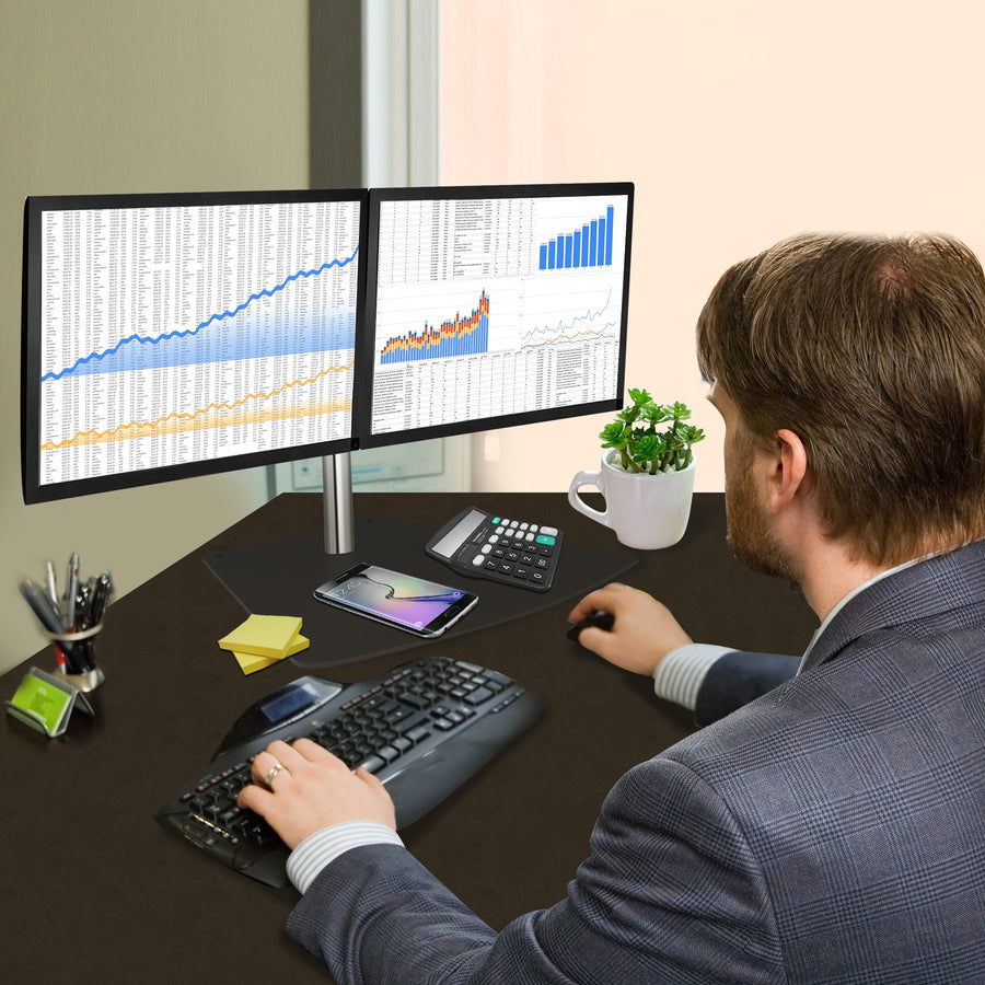 SIIG Easy-Adjust Dual Monitor Desk Stand - 13" to 27" CE-MT2011-S1