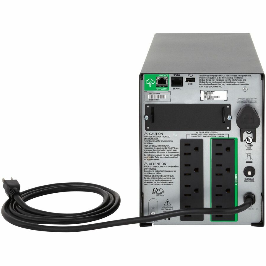 APC by Schneider Electric Smart-UPS 1000VA LCD 120V with SmartConnect SMT1000C