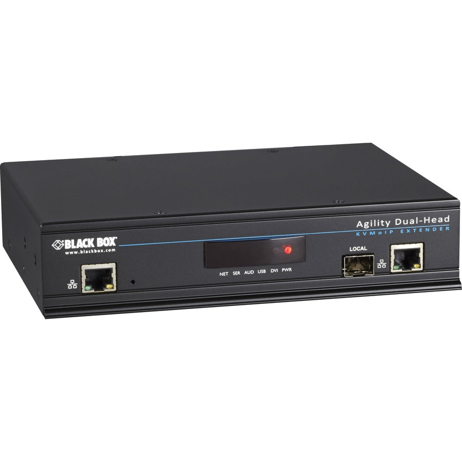 Black Box Agility KVM-Over-IP Matrix, Dual-Head DVI-D, USB 2.0, KVM Transmitter ACR1020A-T