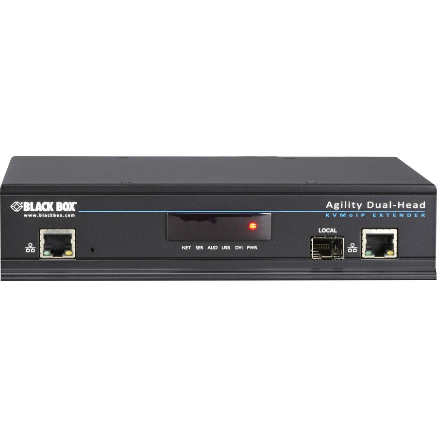 Black Box Agility KVM-Over-IP Matrix, Dual-Head DVI-D, USB 2.0, KVM Transmitter ACR1020A-T