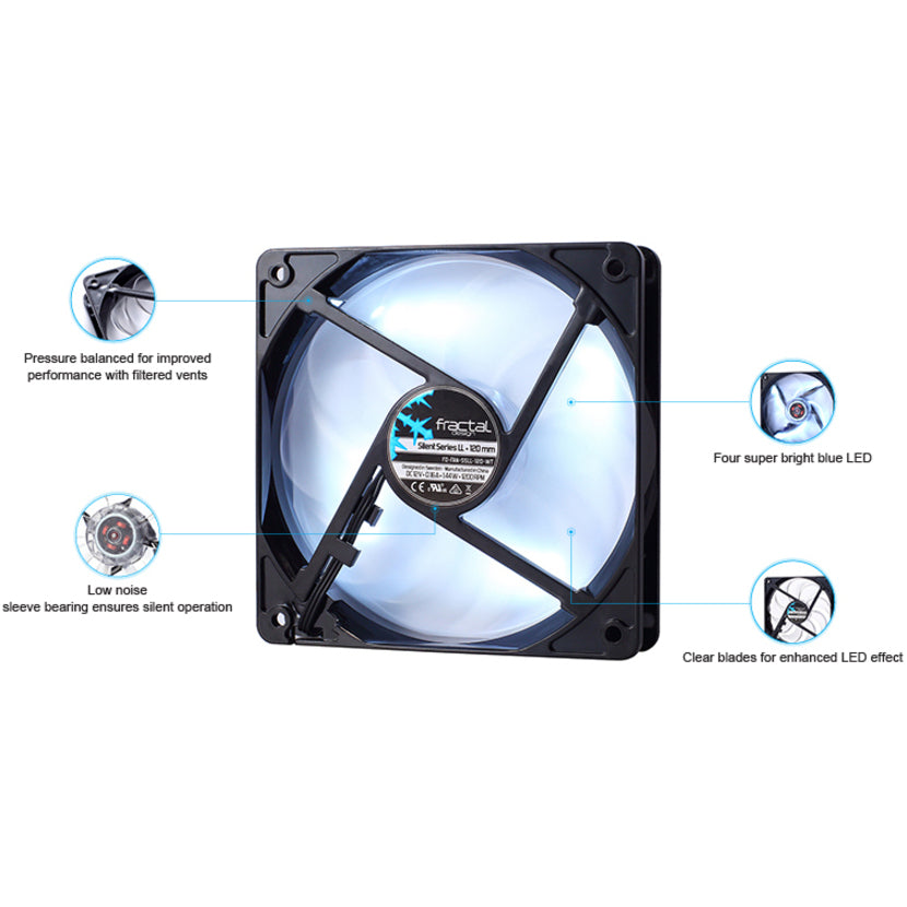 Fractal Design Silent Series LL White 120mm FD-FAN-SSLL-120-WT