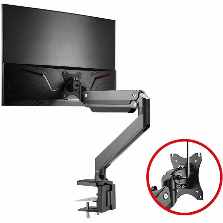 Single Monitor Heavy-Duty Premium Gas Spring Desk Mount - 17" to 43" , VESA 75x75, 100x100, 200x200mm CE-MT2Z11-S1