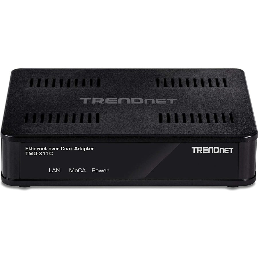 TRENDnet Ethernet Over Coax Adapter,(2-Pack), Backward Compatible with MoCA 2.0, Gigabit LAN Port, Supports Net Throughput Up to 1Gbps, Supports Up to 16 Nodes on One Network, Black, TMO-311C2K TMO-311C2K