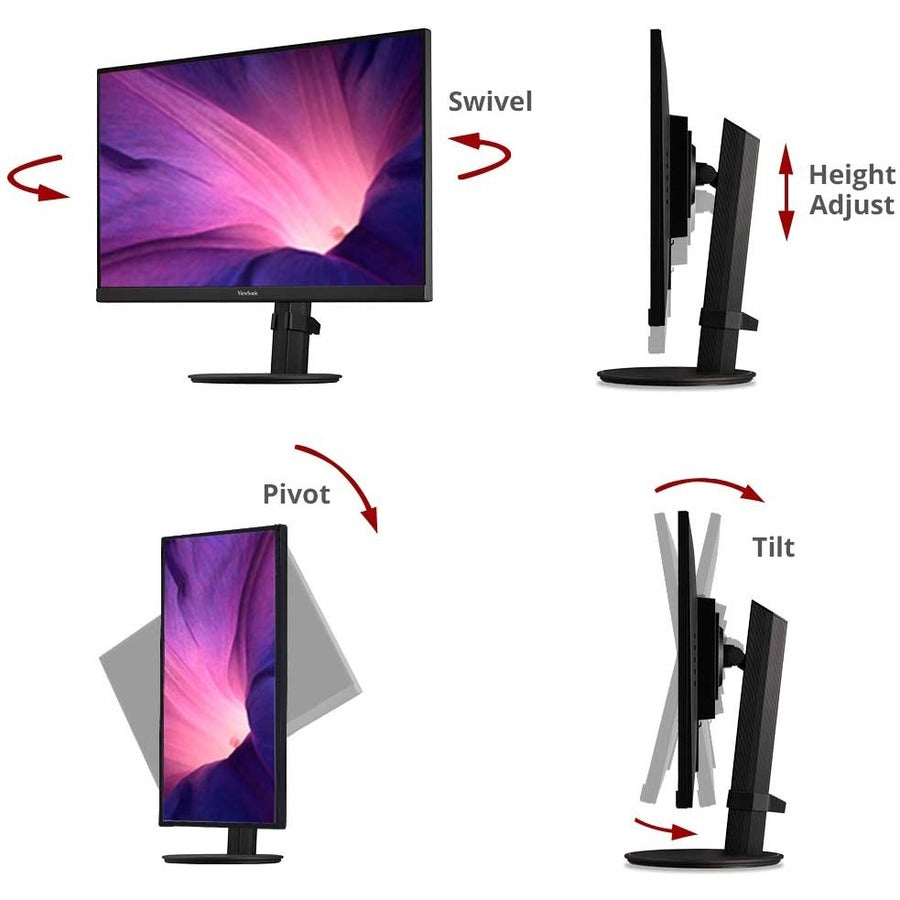 ViewSonic VA2747-MHJ 27 Inch Full HD 1080p Monitor with Advanced Ergonomics, FreeSync, 100Hz, Ultra-Thin Bezel, Eye Care, HDMI, VGA Inputs for Home and Office VA2747-MHJ