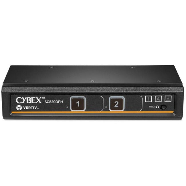 VERTIV Cybex SC820DPH-400 KVM SwitchboxVertiv Cybex SC800 Secure KVM | Single Head | 2 Port Universal DisplayPort | NIAP version 4.0 Certified (SC820DPH-400) SC820DPH-400