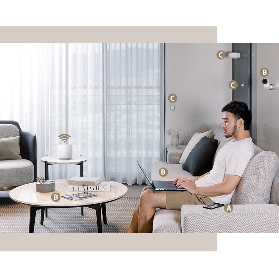 Asus ZenWiFi ET8 ET8 (W-2-PK) Wi-Fi 6 IEEE 802.11ax Wireless Router ET8 (W-2-PK)