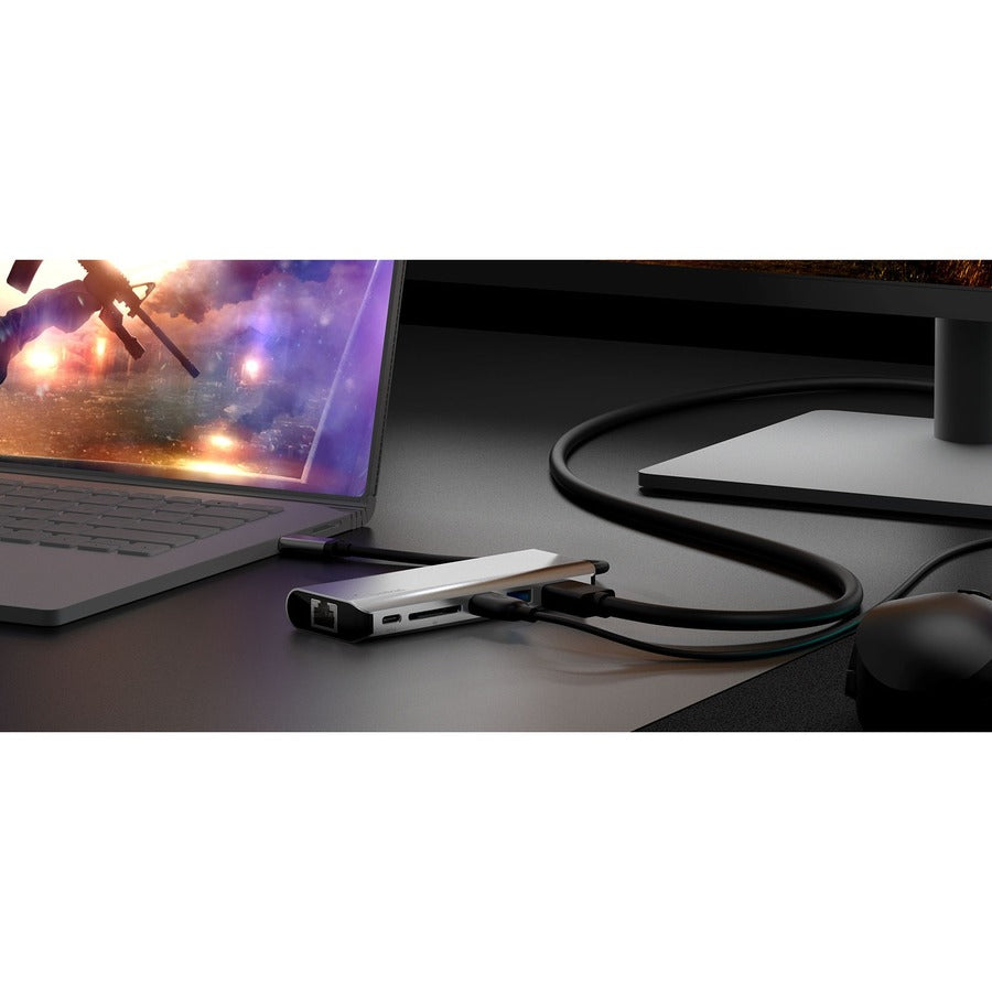 Belkin USB-C 6-in-1 Multiport Adapter, Laptop Docking Station, 4k HDMI, 100W Power Delivery AVC008BTSGY