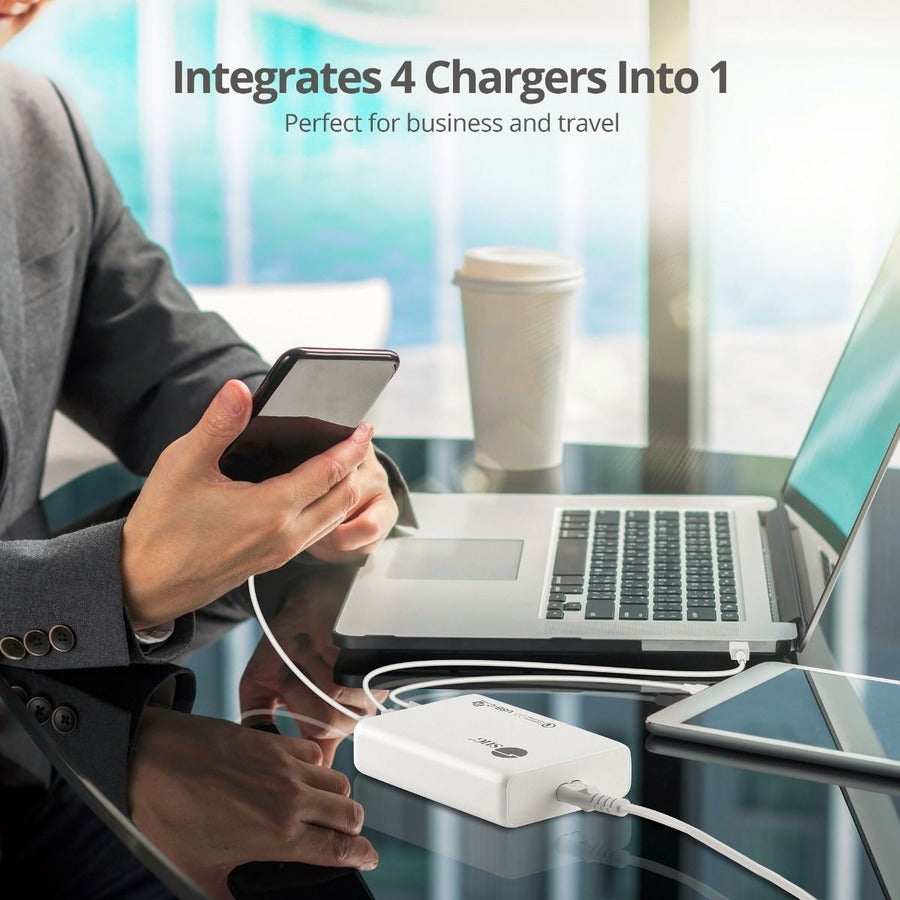 SIIG 100W Dual USB-C PD 3.0 PPS & QC 3.0 Combo Power Charger - White AC-PW1P11-S1