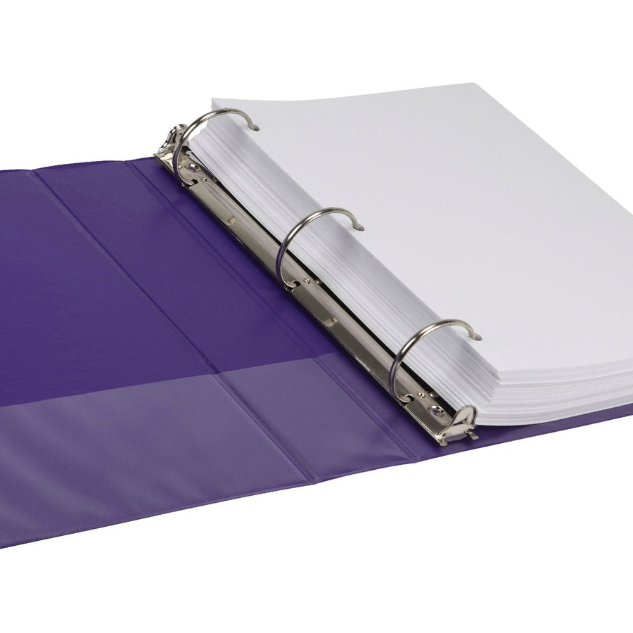 Samsill Plant-Based Durable 2 Inch 3 Ring Binders, Made in the USA, Fashion Clear View Binders, Up to 25% Plant-Based Plastic, Assorted 4 Pack (MP48669) MP48669