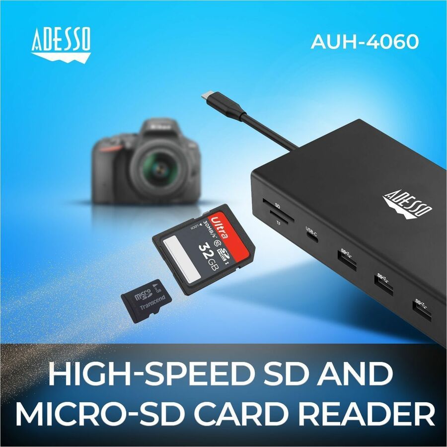 Adesso 12-in-1 USB-C Multi-Port Docking Station (TAA Compliant) AUH-4060