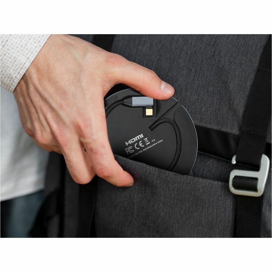 SIIG USB-C Multitask Hub Stand Holder - Tablets/Phones Stand - HDMI 4K60Hz - PD 100W - 2xUSB-A/USB-C 5Gbps - SD/Micro SD- 3.5mm Headset CE-MTDK31-S1