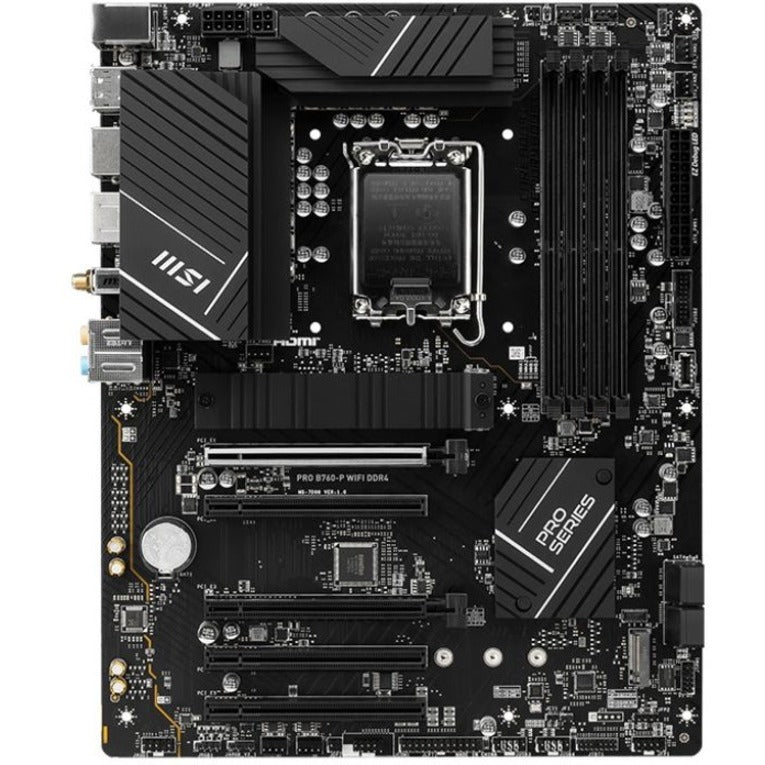 MSI Pro B760-P WIFI DDR4 Gaming Desktop Motherboard - Intel B760 Chipset - Socket LGA-1700 - ATX PROB760PWIFID4