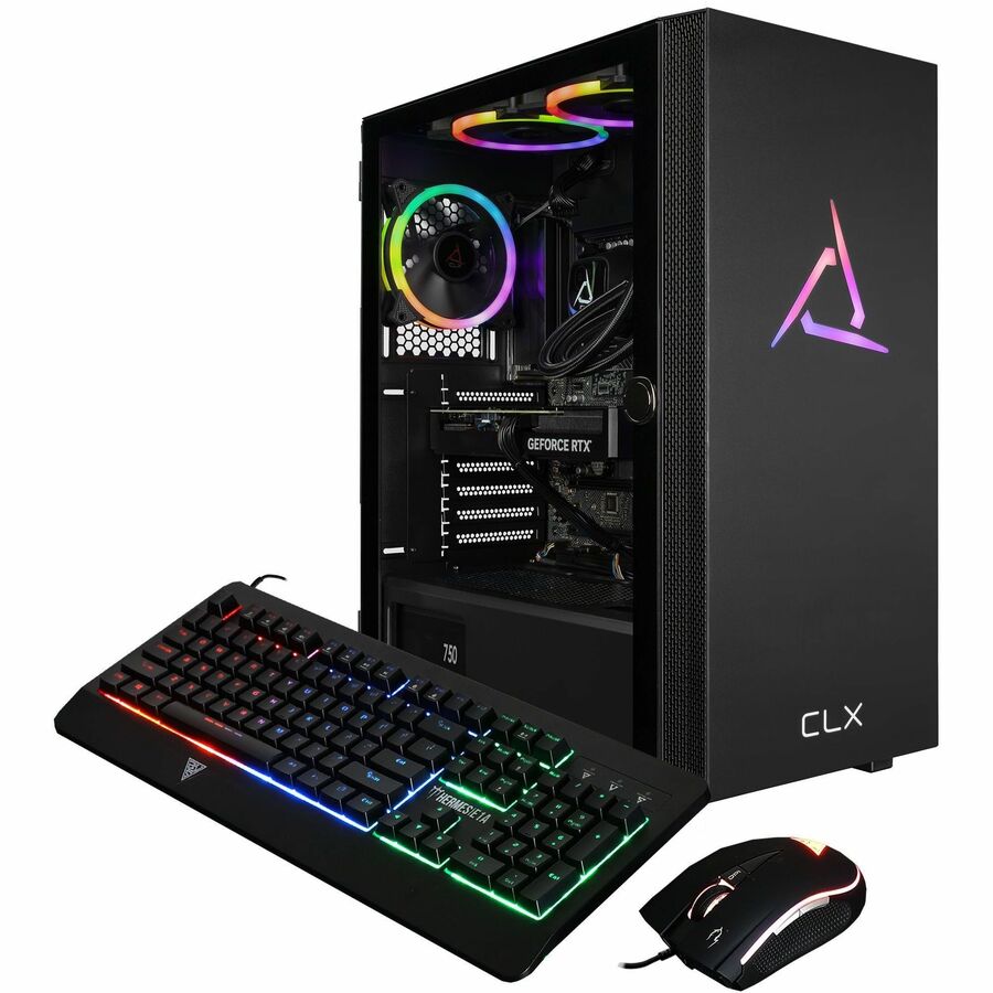 CLX TGMSETRTU3400BM Gaming Desktop Computer - Intel Core i9 12th Gen i9-12900KF - 32 GB - 4 TB HDD - 1 TB SSD - Mid-tower - Black TGMSETRTU3400BM