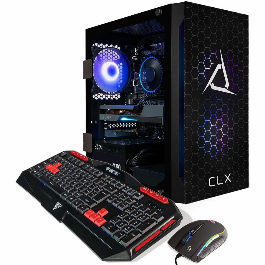 CLX SET TGMSETRTA3505BM Gaming Desktop Computer - Intel Core i7 12th Gen i7-12700F - 16 GB - 2 TB HDD - 1 TB SSD - Mini-tower - Black TGMSETRTA3505BM