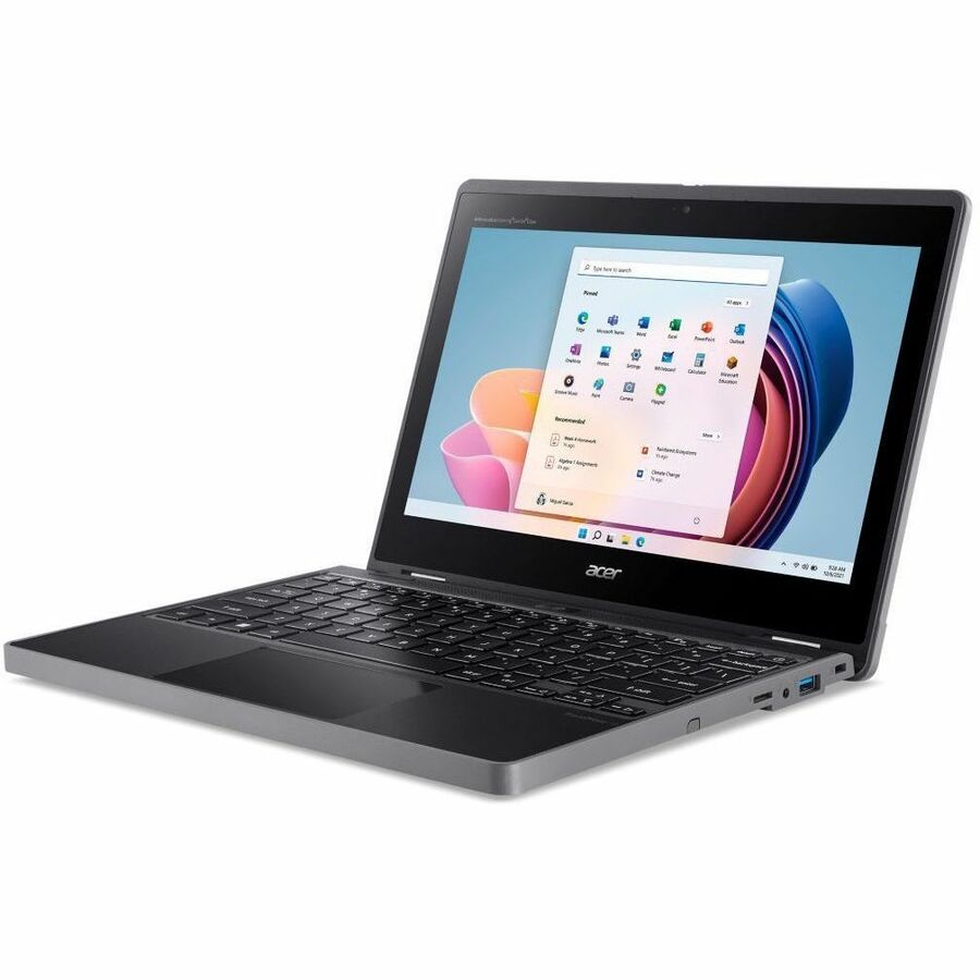 Acer TravelMate B3 Spin 11 B311R-33 TMB311R-33-C758 11.6" Touchscreen Convertible 2 in 1 Notebook - HD - Intel N100 - 4 GB - 128 GB SSD - English Keyboard - Black NX.VZ0AA.007