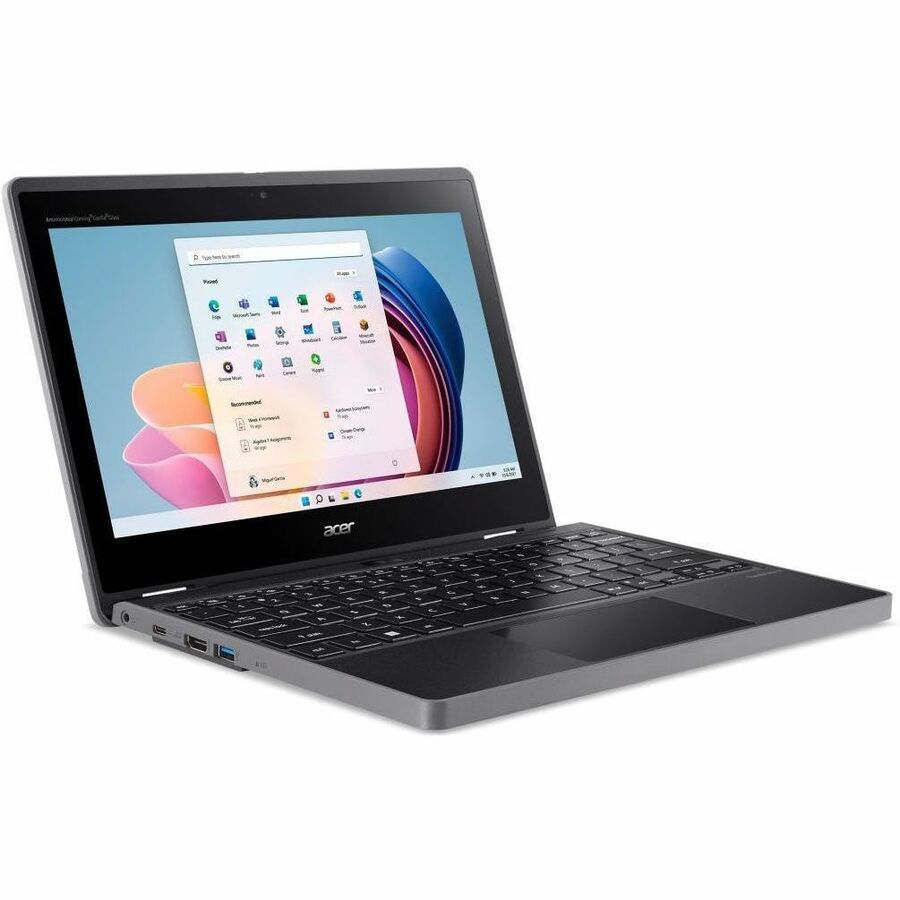 Acer TravelMate B3 Spin 11 B311R-33 TMB311R-33-C758 11.6" Touchscreen Convertible 2 in 1 Notebook - HD - Intel N100 - 4 GB - 128 GB SSD - English Keyboard - Black NX.VZ0AA.007