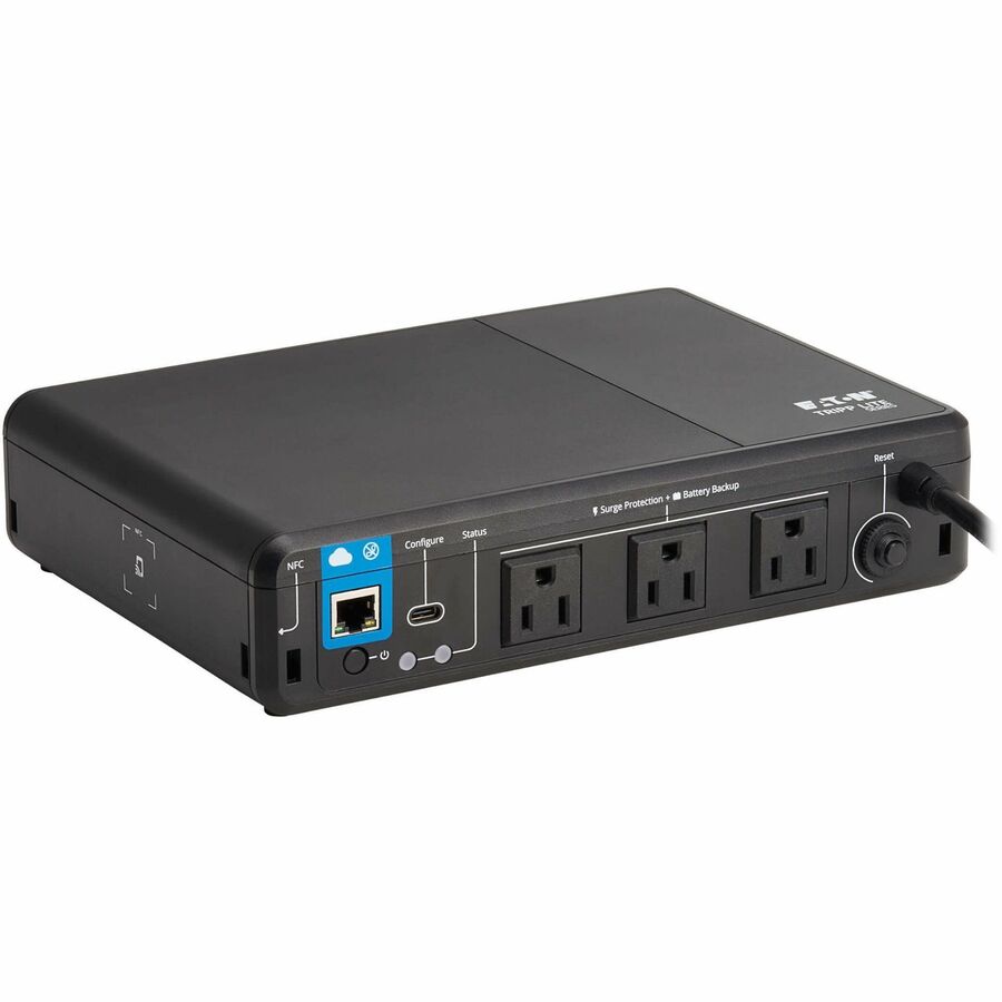 Eaton Tripp Lite Series 350VA 210W 120V Standby Cloud-Connected UPS with Remote Monitoring - 3 NEMA 5-15R Outlets (Surge + Battery Backup), 5-15P Plug, Desktop BC350RNC