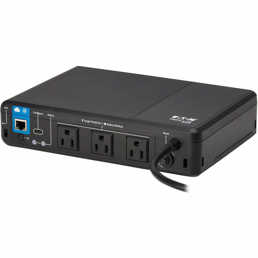 Eaton Tripp Lite Series 350VA 210W 120V Standby Cloud-Connected UPS with Remote Monitoring - 3 NEMA 5-15R Outlets (Surge + Battery Backup), 5-15P Plug, Desktop BC350RNC
