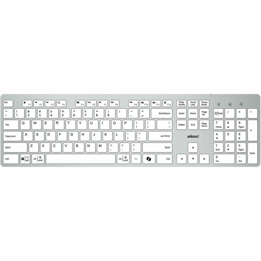 Adesso EasyTouch 730UW USB-C Multi OS Scissor Switch Keyboard With CoPilot AI Hotkey And USB-C, USB-A, 3.5mm Aux Ports AKB-730UW