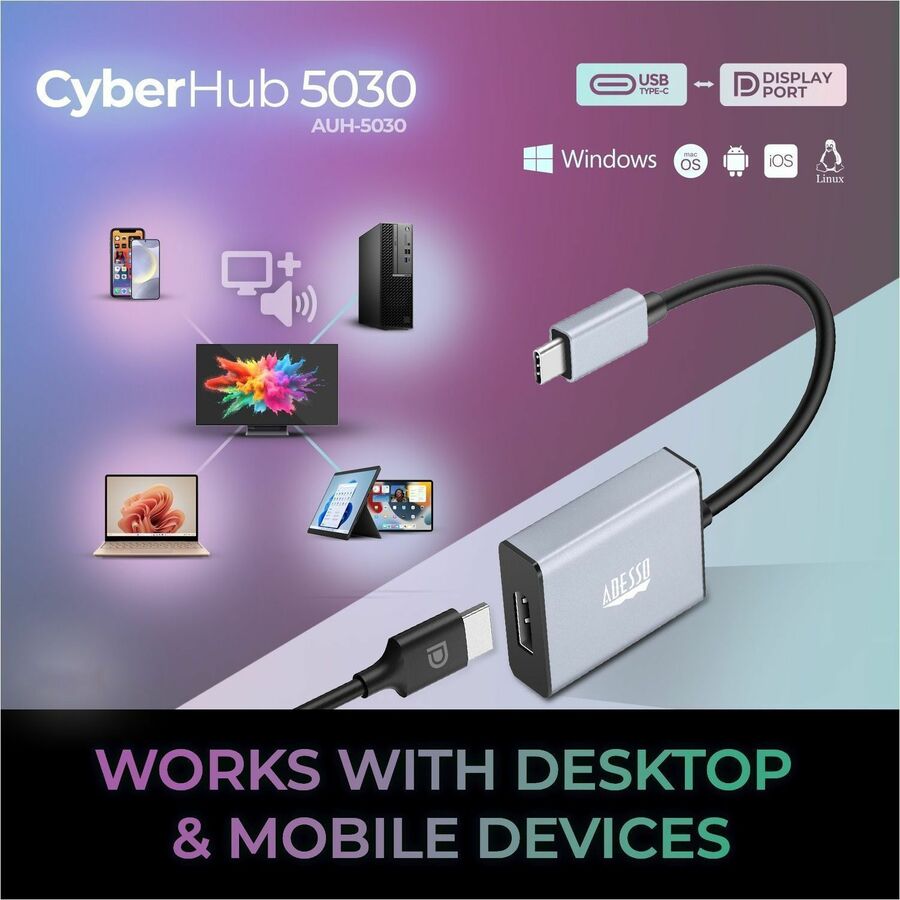 Adesso USB-C to Display Port Adapter AUH-5030
