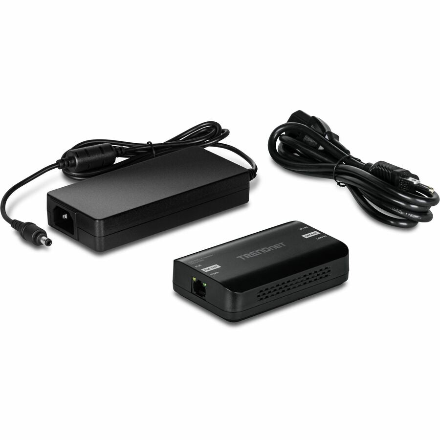 TRENDnet 10G PoE++ Injector, TPE-318GI, Converts a NonPoE Port to A PoE++ 10G Port, Supplies PoE (15.4W), PoE+ (30W), or PoE++ (90W) TPE-318GI